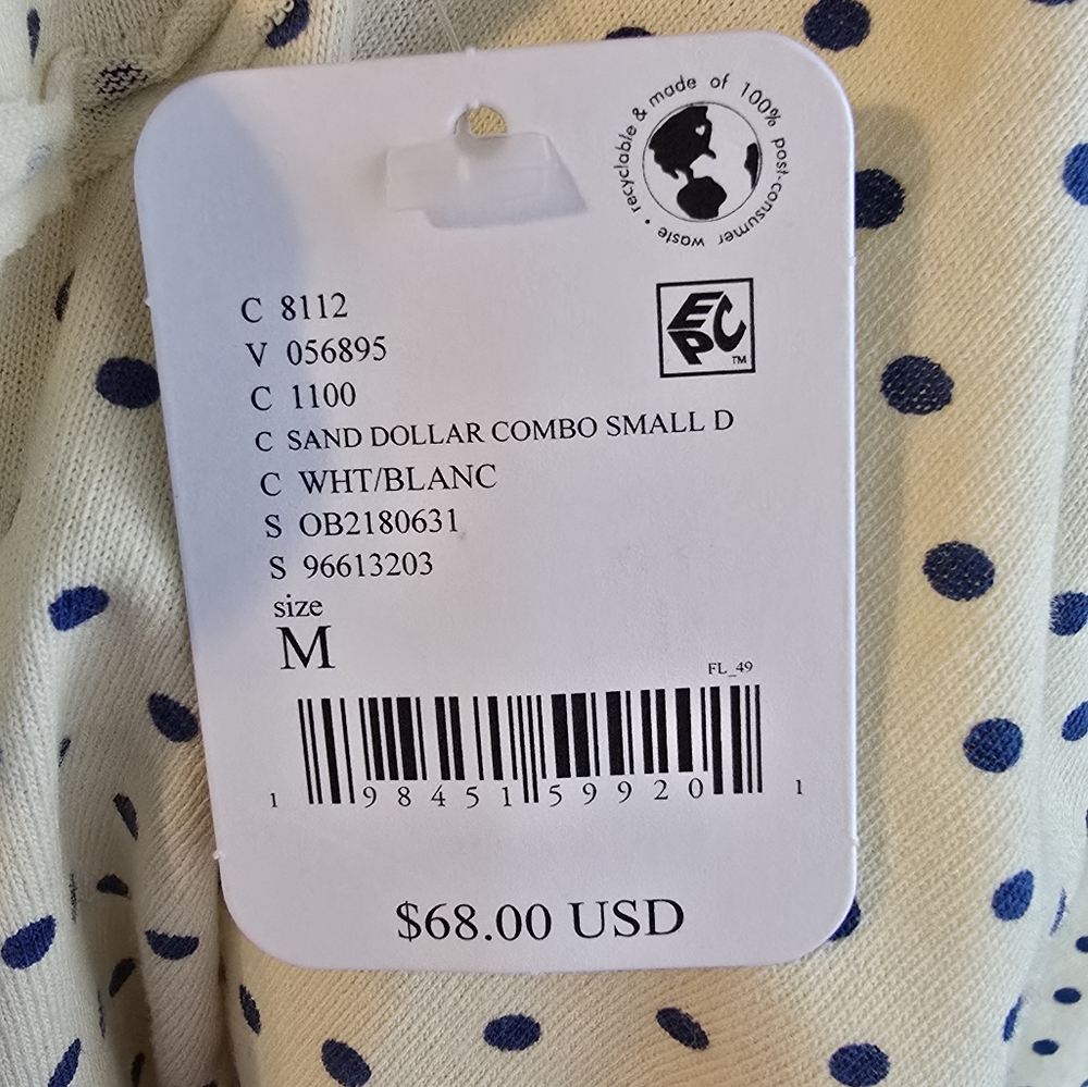 NWT We the Free Polka Dot Short Sleeve Tee - Cream and Black - Picture 8 of 8